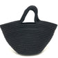 BALENCIAGA 695612 ロゴ イビザ カゴバッグ Ibiza スモール ストラップ付きバスケット ブラック コード カバン トートバッグ サマーバッグ ハンドバッグ ナイロン レディース ブラック