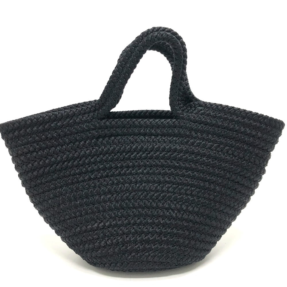 BALENCIAGA 695612 ロゴ イビザ カゴバッグ Ibiza スモール ストラップ付きバスケット ブラック コード カバン トートバッグ サマーバッグ ハンドバッグ ナイロン レディース ブラック