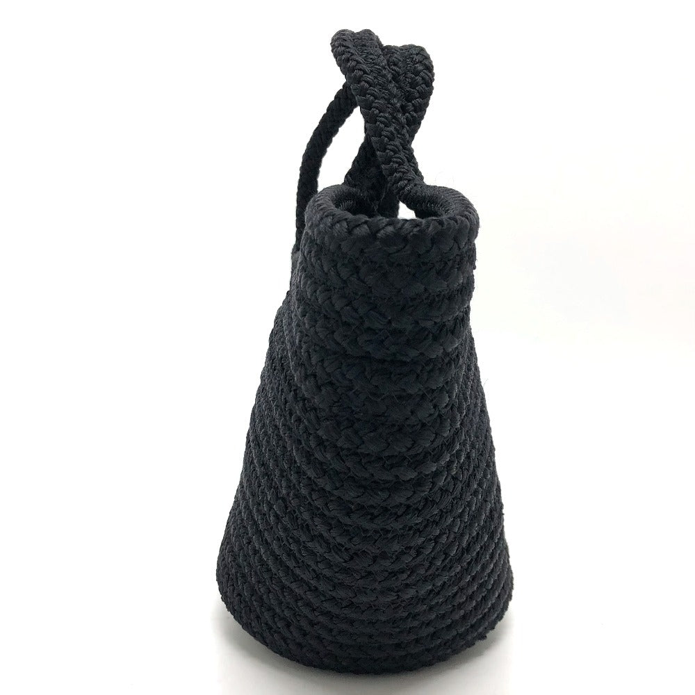 BALENCIAGA 695612 ロゴ イビザ カゴバッグ Ibiza スモール ストラップ付きバスケット ブラック コード カバン トートバッグ サマーバッグ ハンドバッグ ナイロン レディース ブラック