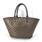 LOUIS VUITTON N51120 Damier Manosque GM Shoulder Bag/Tote Bag in Damier Canvas, Ebene Brown, Women's