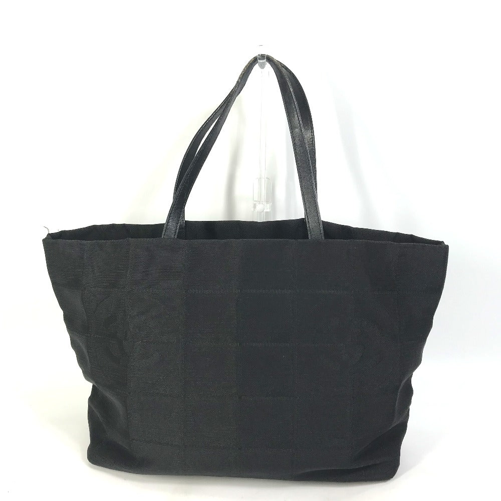 CHANEL A15991 CC Coco Mark New Travel Line MM Handbag Shoulder Bag Tote Bag Nylon/Leather Women's Black