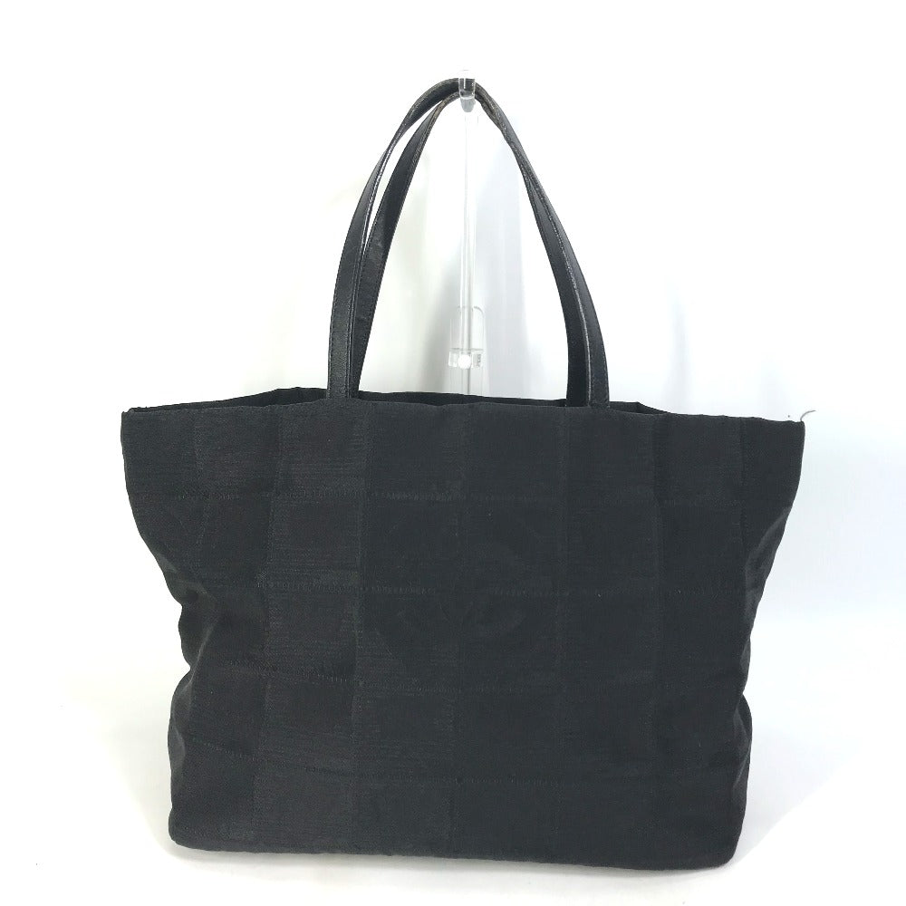 CHANEL A15991 CC Coco Mark New Travel Line MM Handbag Shoulder Bag Tote Bag Nylon/Leather Women's Black