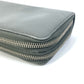 PRADA Organizer Travel Case, Double-Zip Long Wallet, Saffiano Leather, Men's, Gray