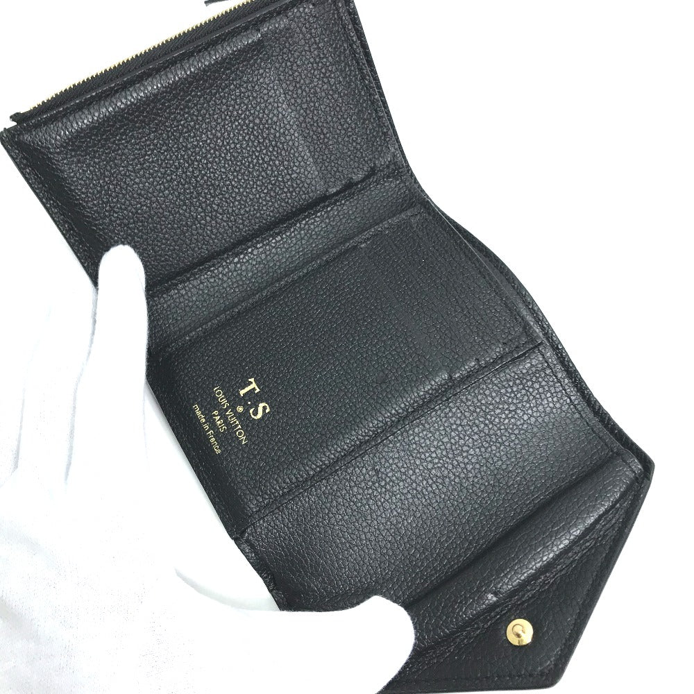 LOUIS VUITTON M80968 Monogram Empreinte Portefeuille Victorine Compact Wallet, Tri-fold Wallet in Monogram Empreinte Leather, Black, Women's