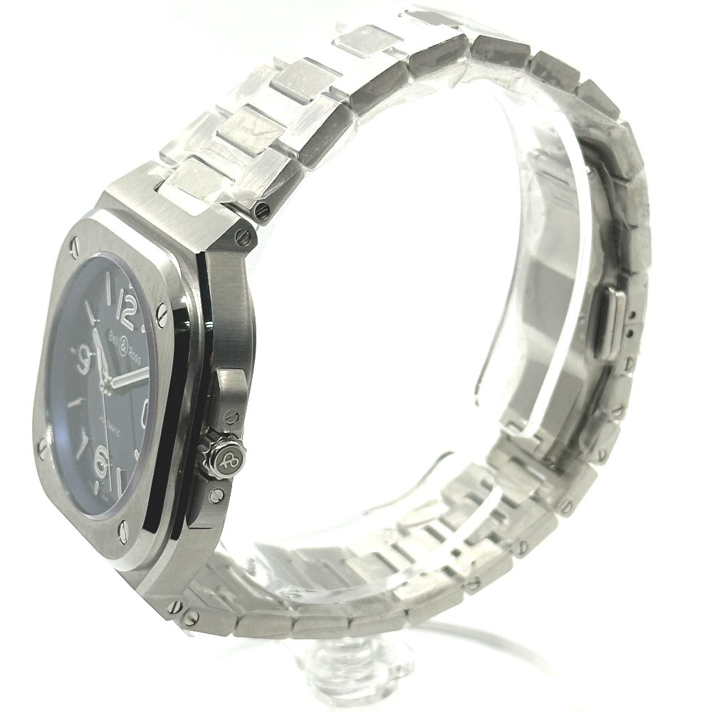 Bell &amp; Ross BR05 Blue Steel Automatic Date Watch, Stainless Steel, Men's, Silver