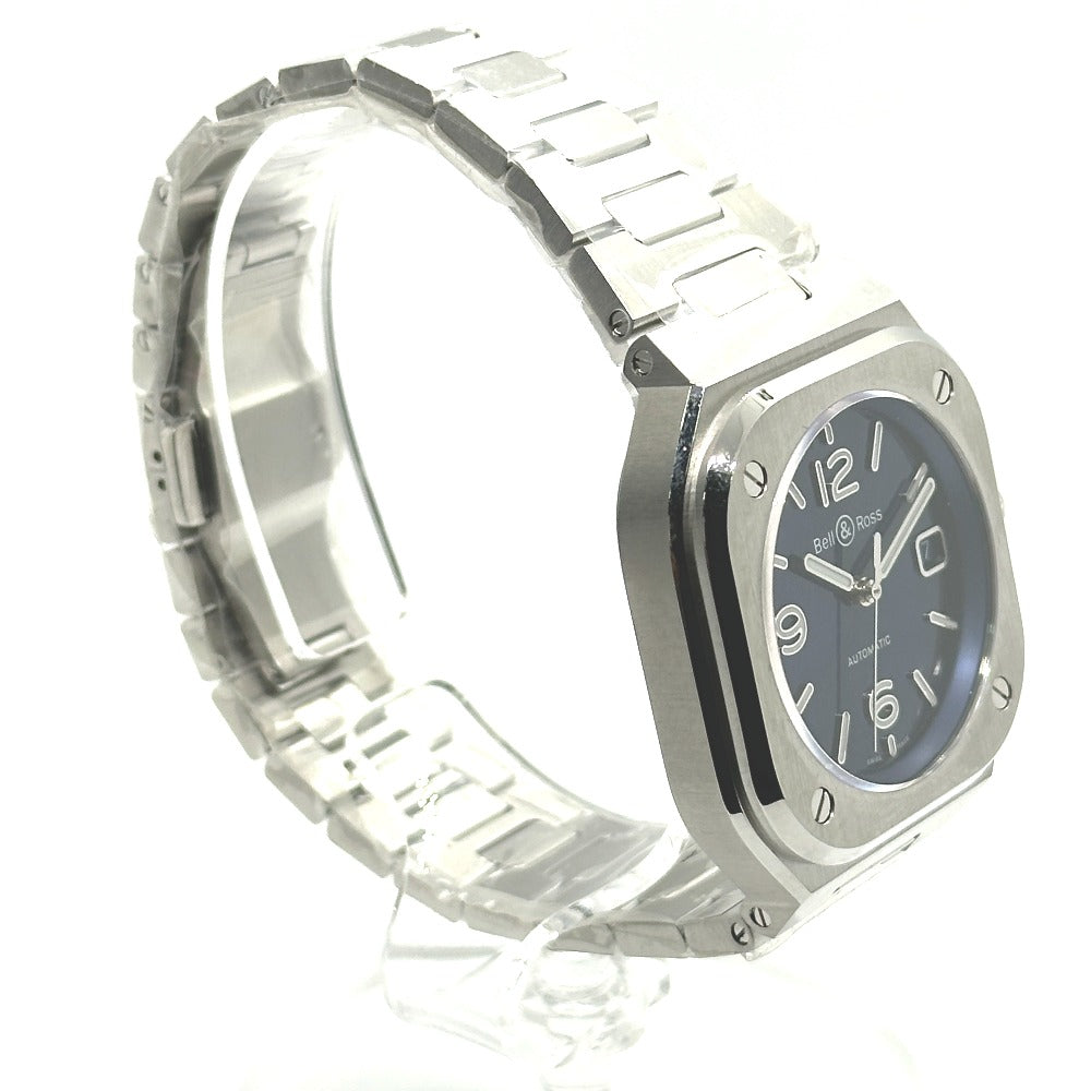 Bell &amp; Ross BR05 Blue Steel Automatic Date Watch, Stainless Steel, Men's, Silver