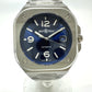 Bell &amp; Ross BR05 Blue Steel Automatic Date Watch, Stainless Steel, Men's, Silver