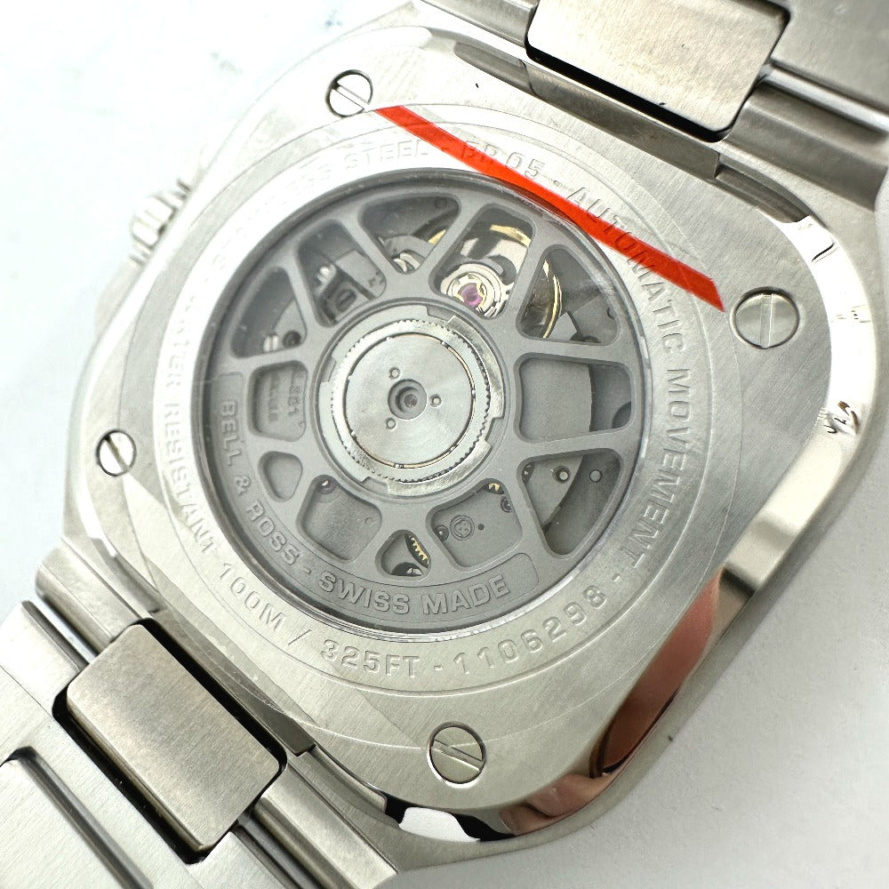 Bell &amp; Ross BR05 Blue Steel Automatic Date Watch, Stainless Steel, Men's, Silver