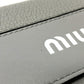MIUMIU 5MH109 Logo Wallet, Bifold Long Wallet, Leather, Women's, Gray