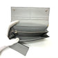 MIUMIU 5MH109 Logo Wallet, Bifold Long Wallet, Leather, Women's, Gray