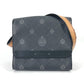 Berluti Crossbody Flap Flaneur Small Messenger Shoulder Bag in PVC and Leather, Black