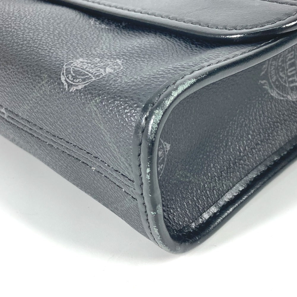 Berluti Crossbody Flap Flaneur Small Messenger Shoulder Bag in PVC and Leather, Black