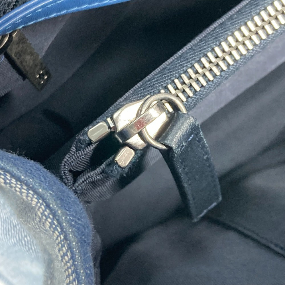 CHANEL ボーイシャネル Vステッチ カバン ショルダーバッグ トートバッグ キャンバス レディース ブルー系 - brandshop-reference