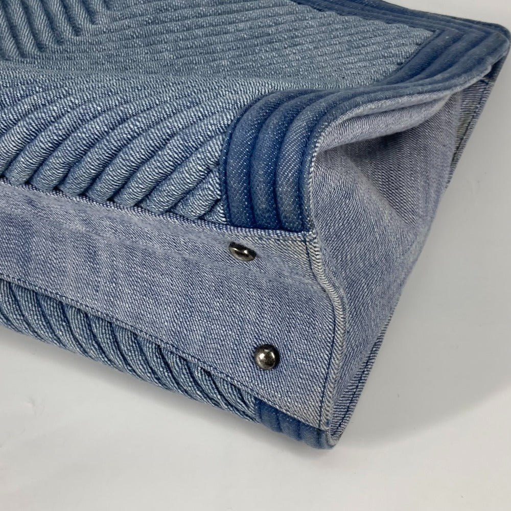 CHANEL ボーイシャネル Vステッチ カバン ショルダーバッグ トートバッグ キャンバス レディース ブルー系 - brandshop-reference