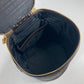 VERSACE Vintage Sunburst Vertical Handbag/Vanity Bag in Brown with Porcelain Leather