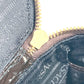 VERSACE Vintage Sunburst Vertical Handbag/Vanity Bag in Brown with Porcelain Leather