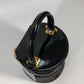 VERSACE Vintage Sunburst Vertical Handbag/Vanity Bag in Brown with Porcelain Leather