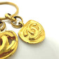 CHANEL Coco Mark Vintage Keychain Charm GP Women's Gold