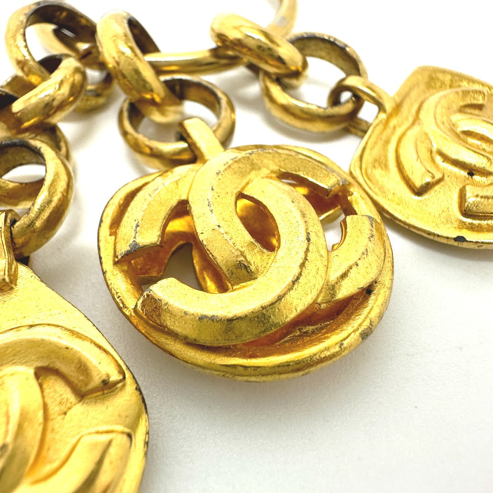 CHANEL Coco Mark Vintage Keychain Charm GP Women's Gold