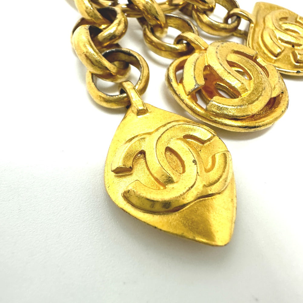 CHANEL Coco Mark Vintage Keychain Charm GP Women's Gold