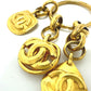 CHANEL Coco Mark Vintage Keychain Charm GP Women's Gold
