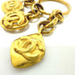 CHANEL Coco Mark Vintage Keychain Charm GP Women's Gold
