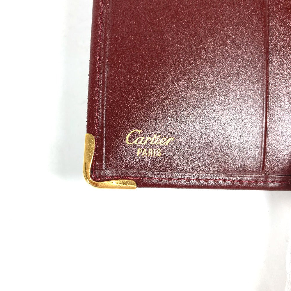 CARTIER マストライン 2つ折り レザー ウォレット 長財布 レザー レディース