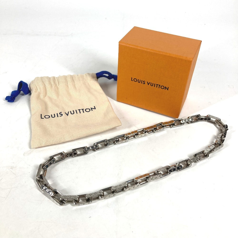 LOUIS VUITTON M64196 ネックレス コリエ チェーン モノグラム アクセサリー シルバー ファッションジュエリー ネックレス メタル メンズ