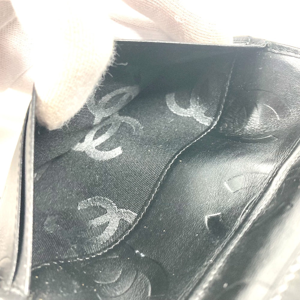 CHANEL カンボンライン CC ココマーク システム手帳 手帳カバー 手帳カバー レザー レディース ブラック