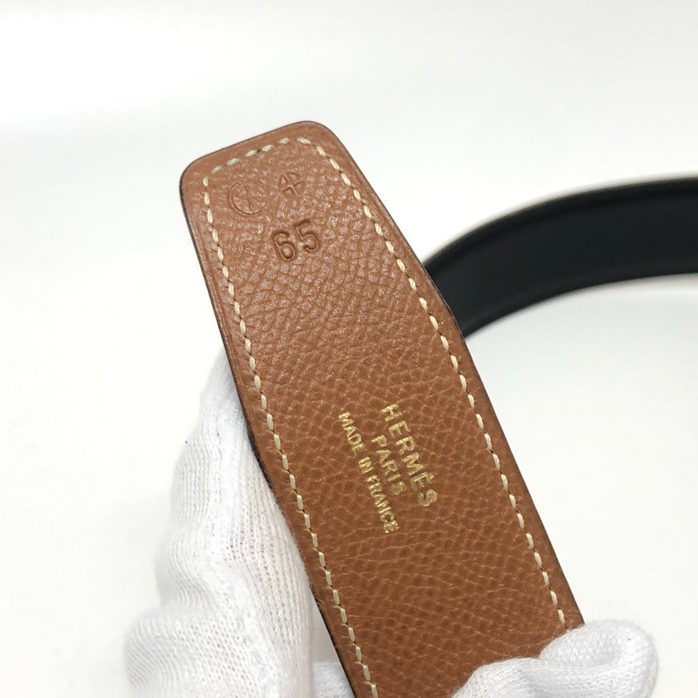 HERMES パンチング H ロゴ バックル ファッション小物 ベルト ベルト ボックスカーフ レディース