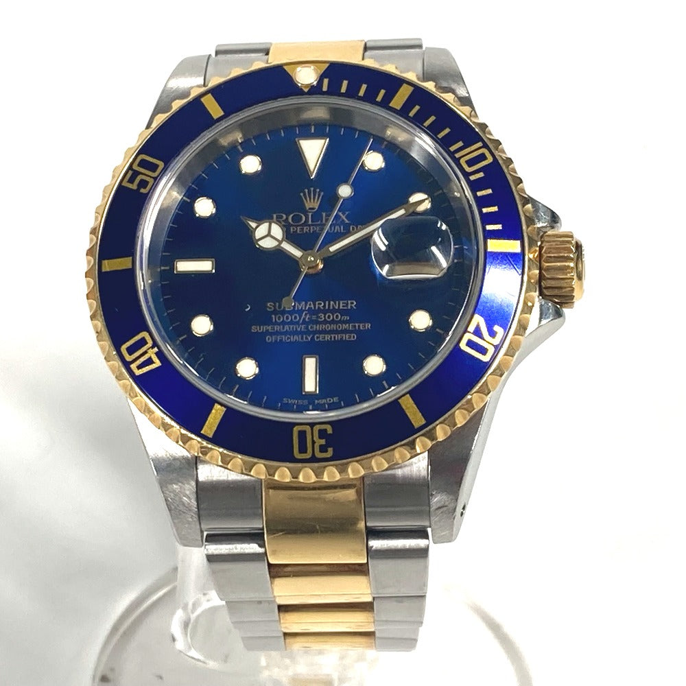 ROLEX 16613 コンビ K番 サブマリーナ デイト  ウォッチ メンズ腕時計 腕時計 SS メンズ ブルー