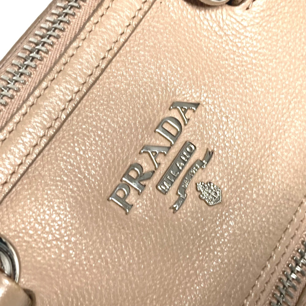 PRADA 2WAYバッグ ショルダーバッグ ロゴ カバン トートバッグ ハンドバッグ レザー レディース ベージュ