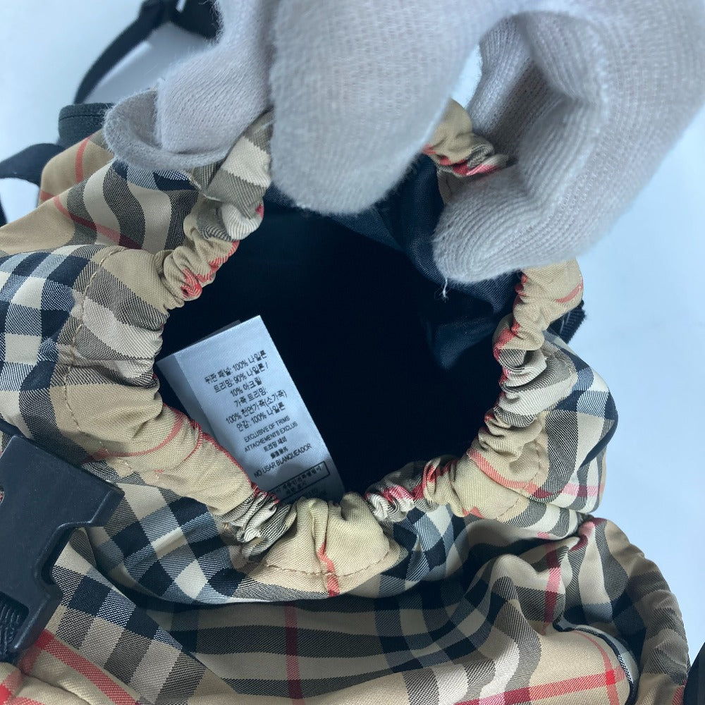 BURBERRY 8013645 クロス チェック カバン ベルトバッグ ウエストポーチ ボディバッグ ナイロン ユニセックス ベージュ