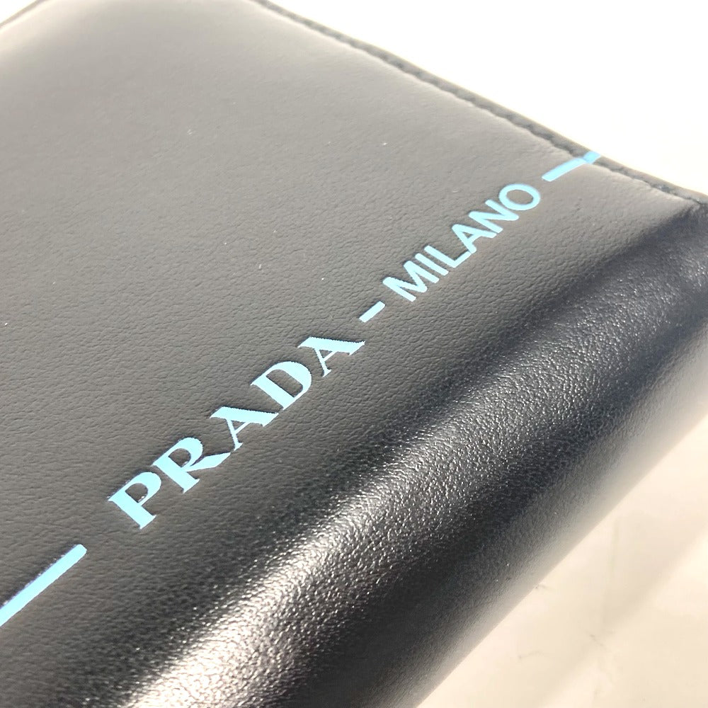 PRADA 2ML317 ロゴ シティスポーツ ロングウォレット ラウンドファスナー 長財布 レザー ユニセックス ブラック