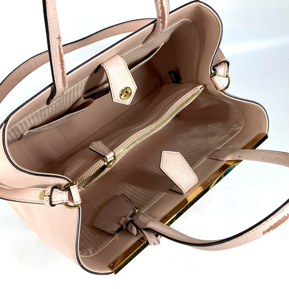 FENDI 8BH250 トゥジュール カバン トートバッグ 肩掛け 2WAYバッグ ショルダーバッグ レザー レディース ベージュ - brandshop-reference