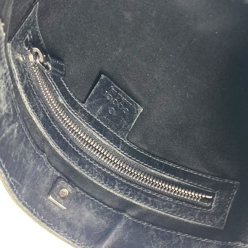 GUCCI 109106 GG ロゴ カバン 斜め掛け ショルダーバッグ GGキャンバス/レザー ユニセックス ブラック - brandshop-reference