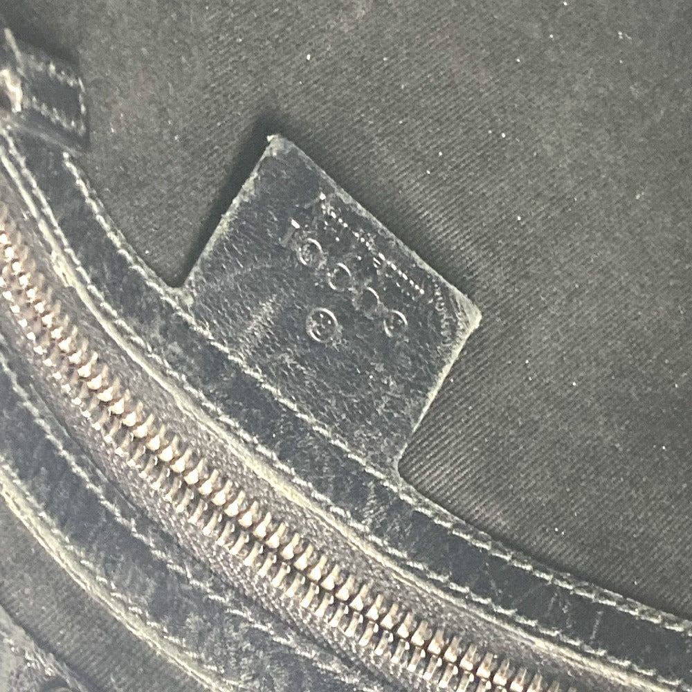 GUCCI 109106 GG ロゴ カバン 斜め掛け ショルダーバッグ GGキャンバス/レザー ユニセックス ブラック - brandshop-reference