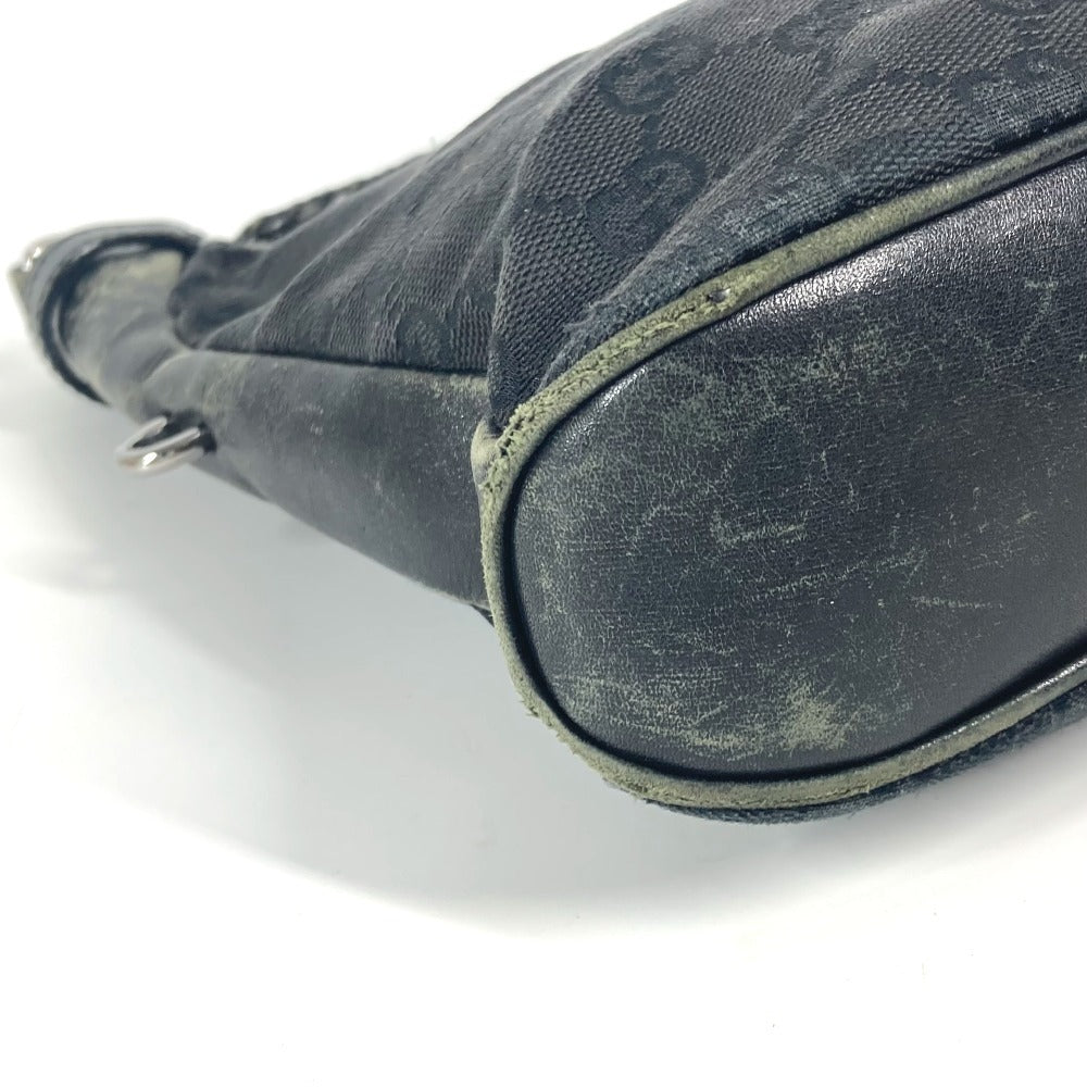 GUCCI 109106 GG ロゴ カバン 斜め掛け ショルダーバッグ GGキャンバス/レザー ユニセックス ブラック - brandshop-reference