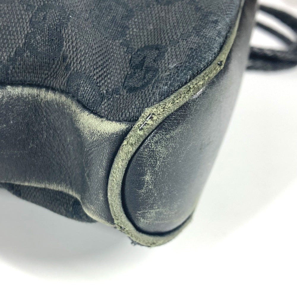 GUCCI 109106 GG ロゴ カバン 斜め掛け ショルダーバッグ GGキャンバス/レザー ユニセックス ブラック - brandshop-reference