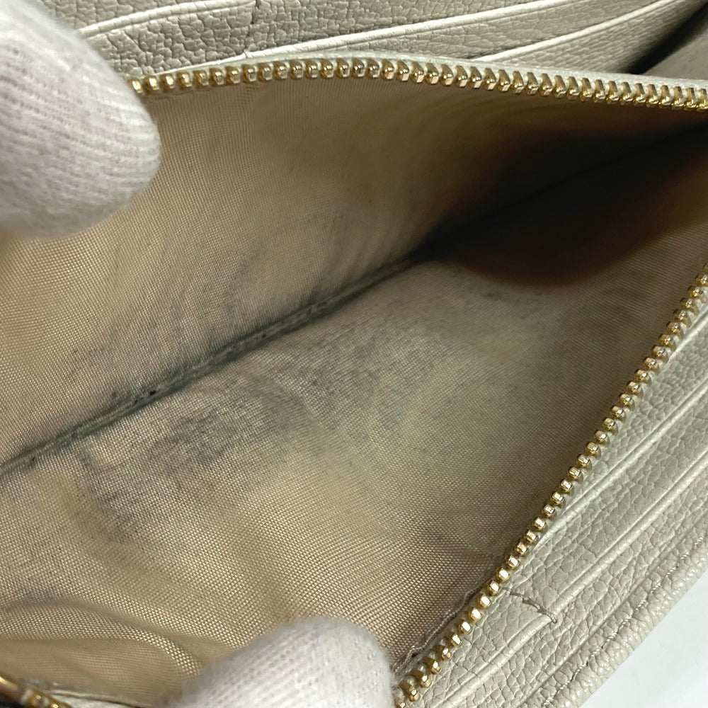 MIUMIU 5MH109 パスケース カードケース付き マドラス ロングウォレット リボン りぼん 長財布 レザー レディース グレー - brandshop-reference