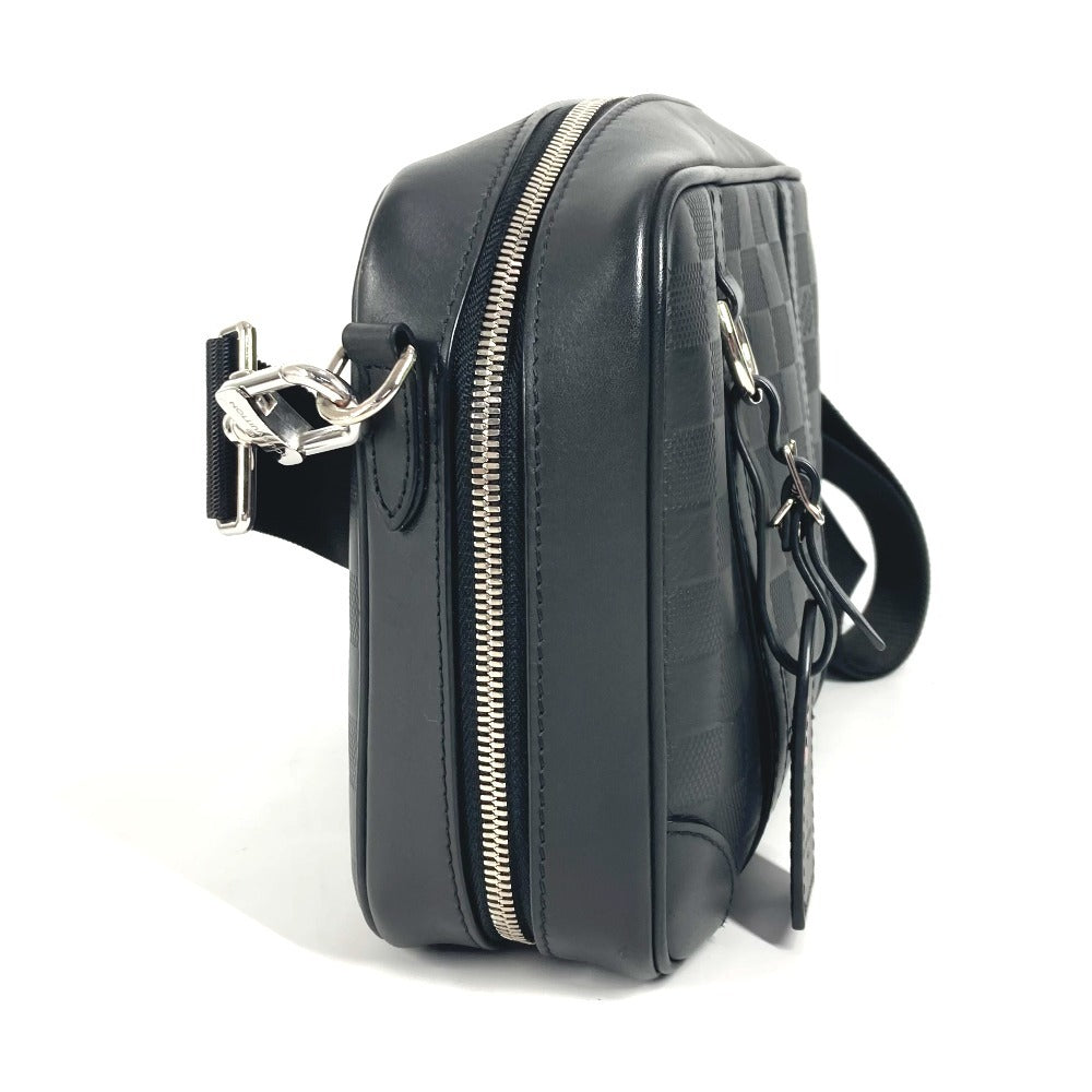 LOUIS VUITTON N45286 ダミエアンフィニ シリウスメッセンジャー カバン 斜め掛け ショルダーバッグ ダミエアンフィニレザー ユニセックス ブラック - brandshop-reference