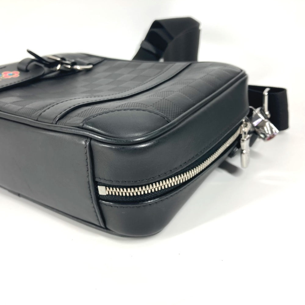 LOUIS VUITTON N45286 ダミエアンフィニ シリウスメッセンジャー カバン 斜め掛け ショルダーバッグ ダミエアンフィニレザー ユニセックス ブラック - brandshop-reference