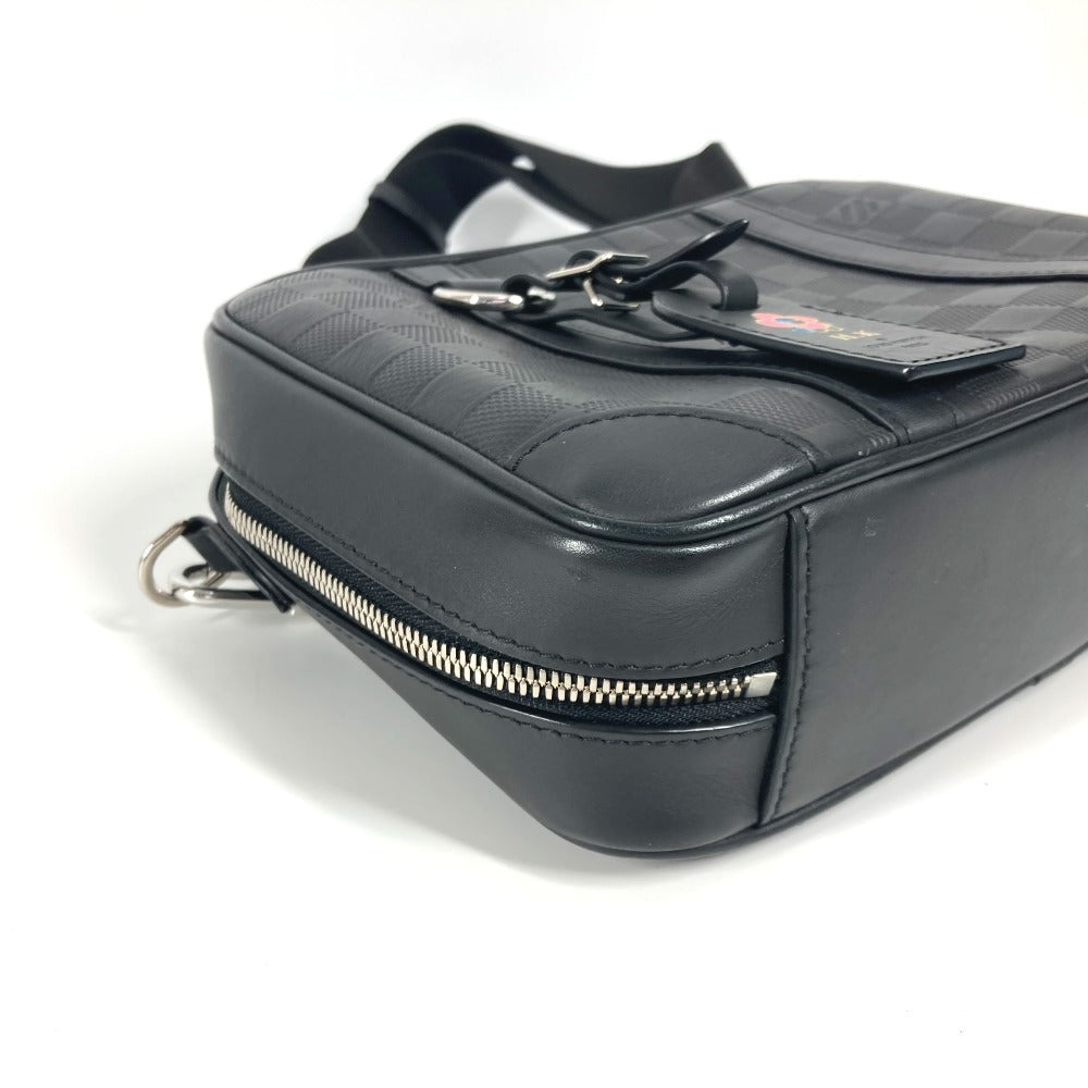 LOUIS VUITTON N45286 ダミエアンフィニ シリウスメッセンジャー カバン 斜め掛け ショルダーバッグ ダミエアンフィニレザー ユニセックス ブラック - brandshop-reference