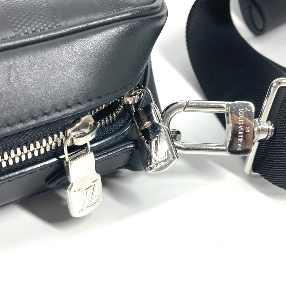 LOUIS VUITTON N45286 ダミエアンフィニ シリウスメッセンジャー カバン 斜め掛け ショルダーバッグ ダミエアンフィニレザー ユニセックス ブラック - brandshop-reference