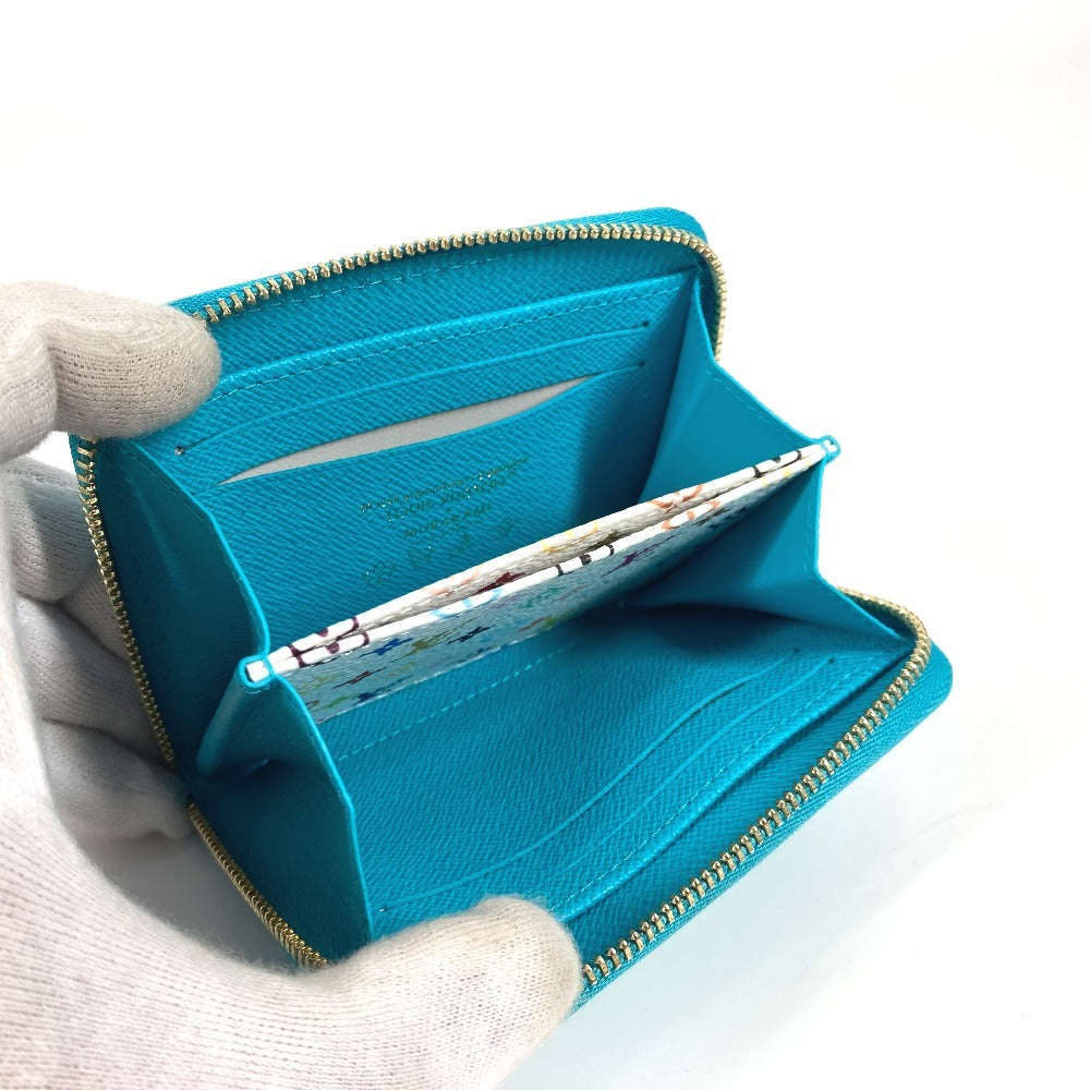 LOUIS VUITTON M14145 LV×TM 村上隆 エピ ジッピーコインパース 財布 ラウンドファスナー 小銭入れ コインケース エピレザー ユニセックス カビラブルー ブルー - brandshop-reference