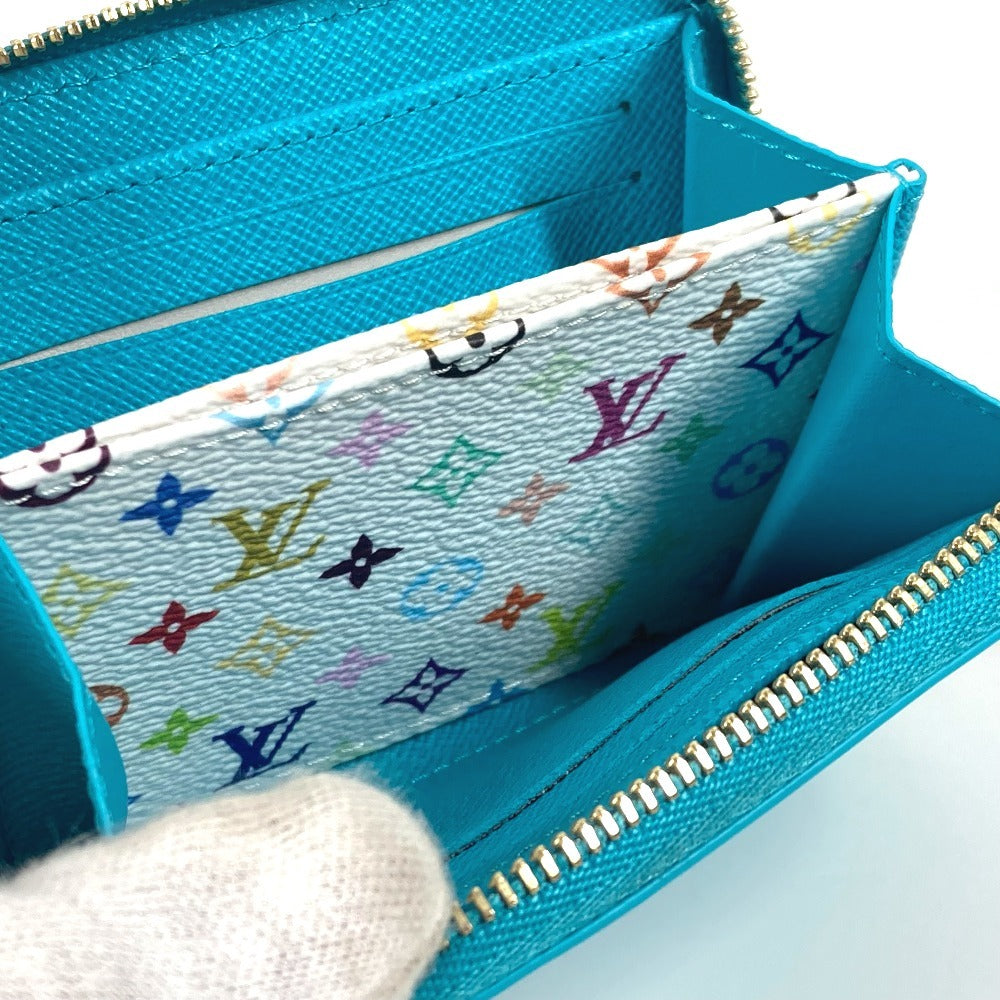LOUIS VUITTON M14145 LV×TM 村上隆 エピ ジッピーコインパース 財布 ラウンドファスナー 小銭入れ コインケース エピレザー ユニセックス カビラブルー ブルー - brandshop-reference