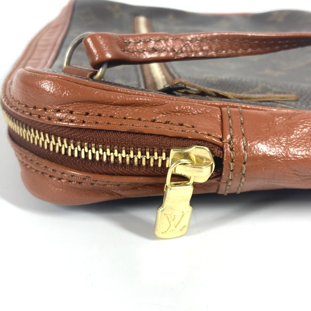 LOUIS VUITTON 모노그램 포셰트 스포츠 파우치 클러치 백 세컨드 백 모노그램 캔버스 남여 브라운