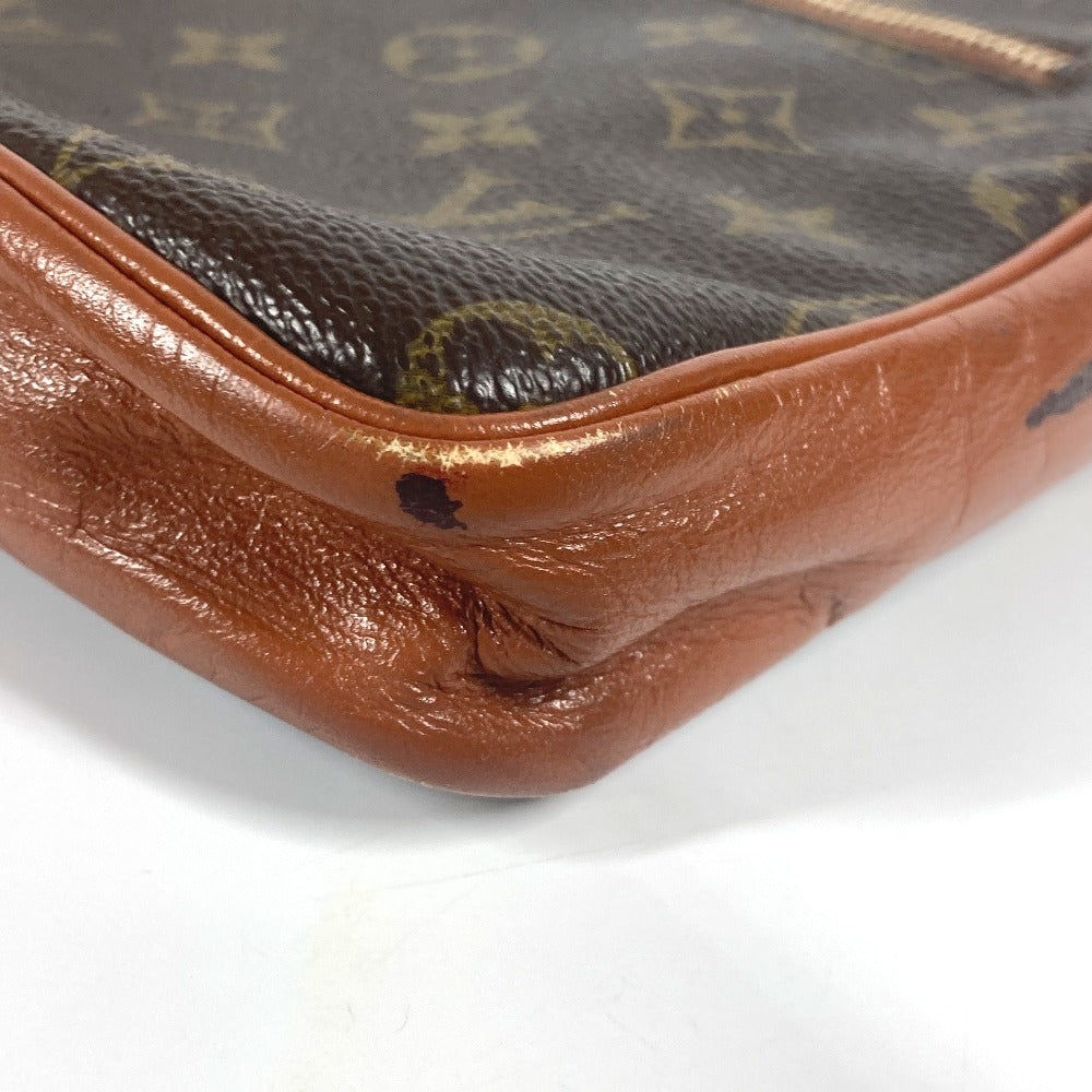 LOUIS VUITTON 모노그램 포셰트 스포츠 파우치 클러치 백 세컨드 백 모노그램 캔버스 남여 브라운