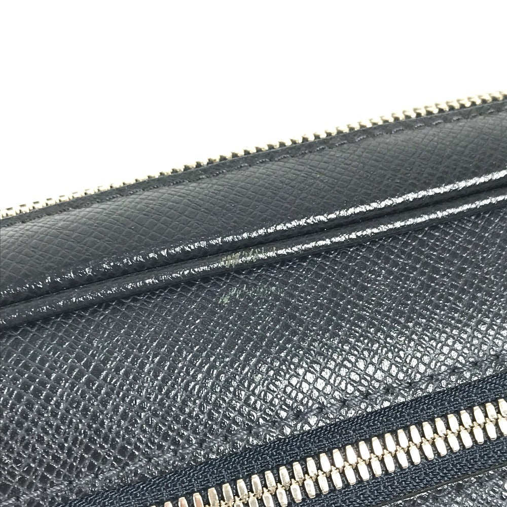 LOUIS VUITTON M33423 Taiga Pochette Kasai Pouch Clutch Bag with Strap Second Bag Taiga Leather Unisex Blue Marine Navy