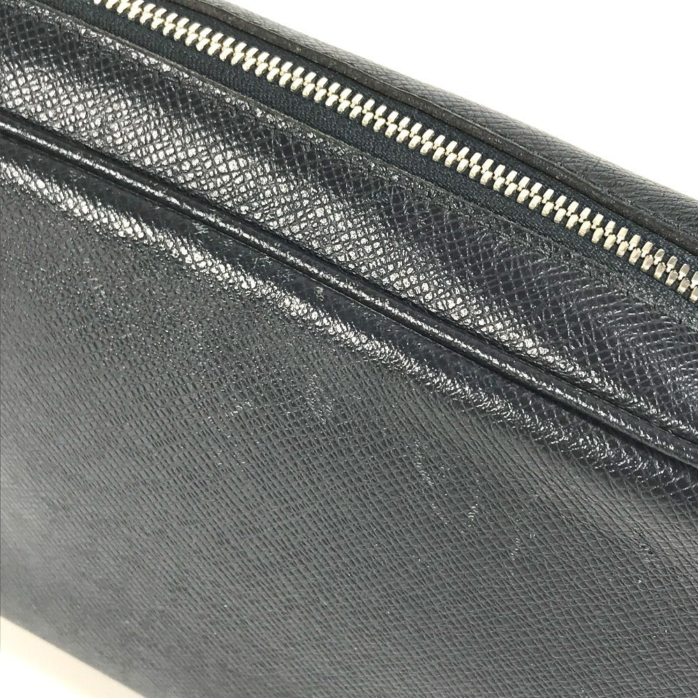 LOUIS VUITTON M33423 Taiga Pochette Kasai Pouch Clutch Bag with Strap Second Bag Taiga Leather Unisex Blue Marine Navy